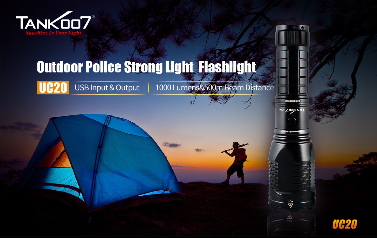 Outdoor gear---high power USB flashlight TANK007 UC20