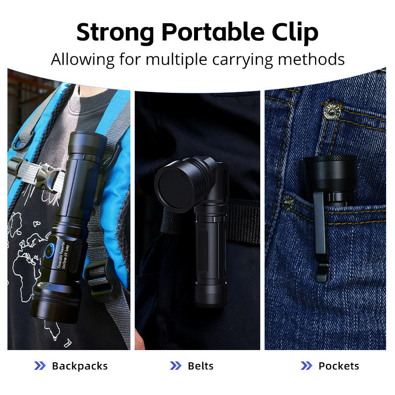 UVA70 365nm ultraviolet black light flashlight, professional-grade uniform ultraviolet light, suitable for industrial non-destructive testing and forensic examination.
