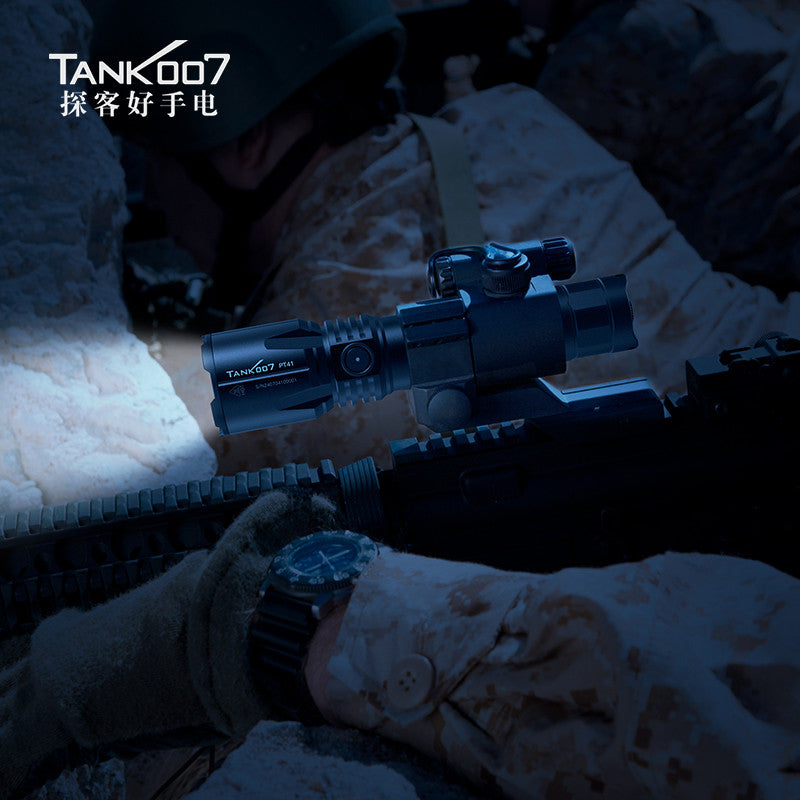 TANK007 new PT41 patrol security dual-use strong light flashlight LED three-switch high-brightness lighting flashlight