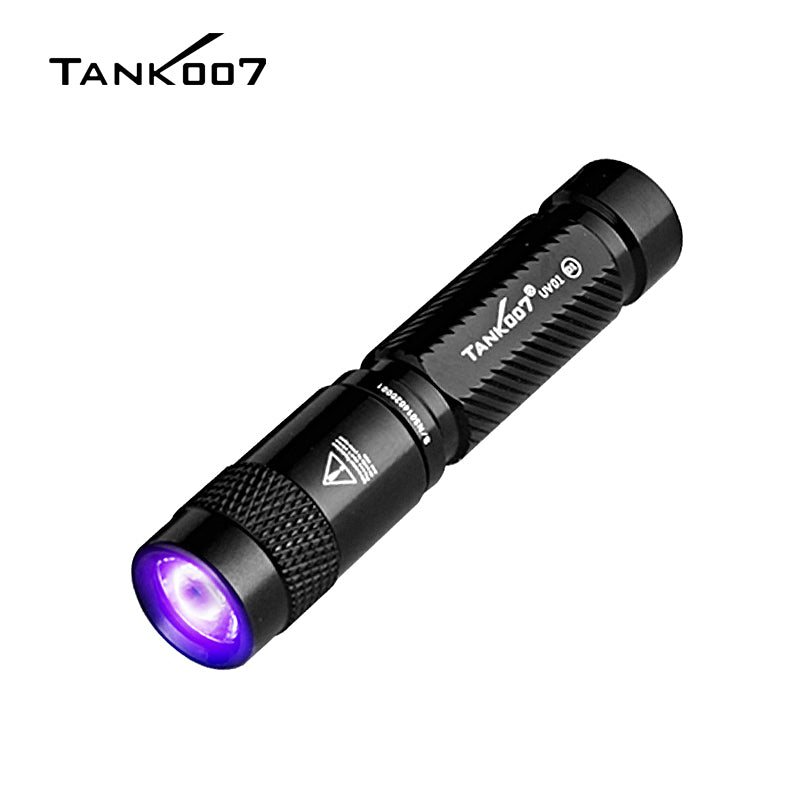 TANK007 UV01 Mini UV Flashlight 365nm Powered By 1*AAA battery for UV Anti-Counterfeit