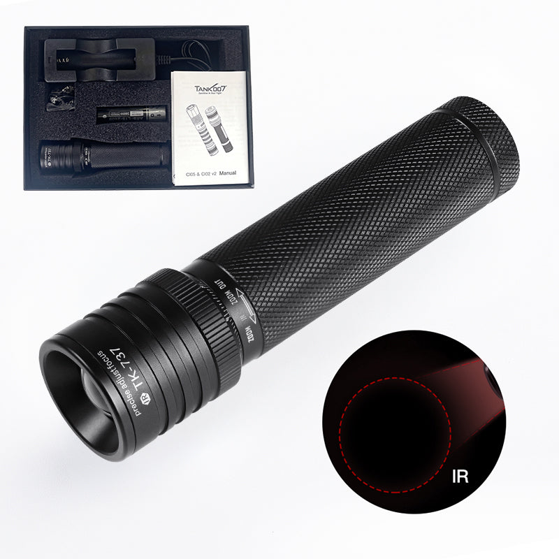 Tank007 CI02V2 Forensic 365nm uniform light CSI torchlight even blacklight torch 365 nm multi wavelength LED UV flashlight CI02V2 KIT PRO