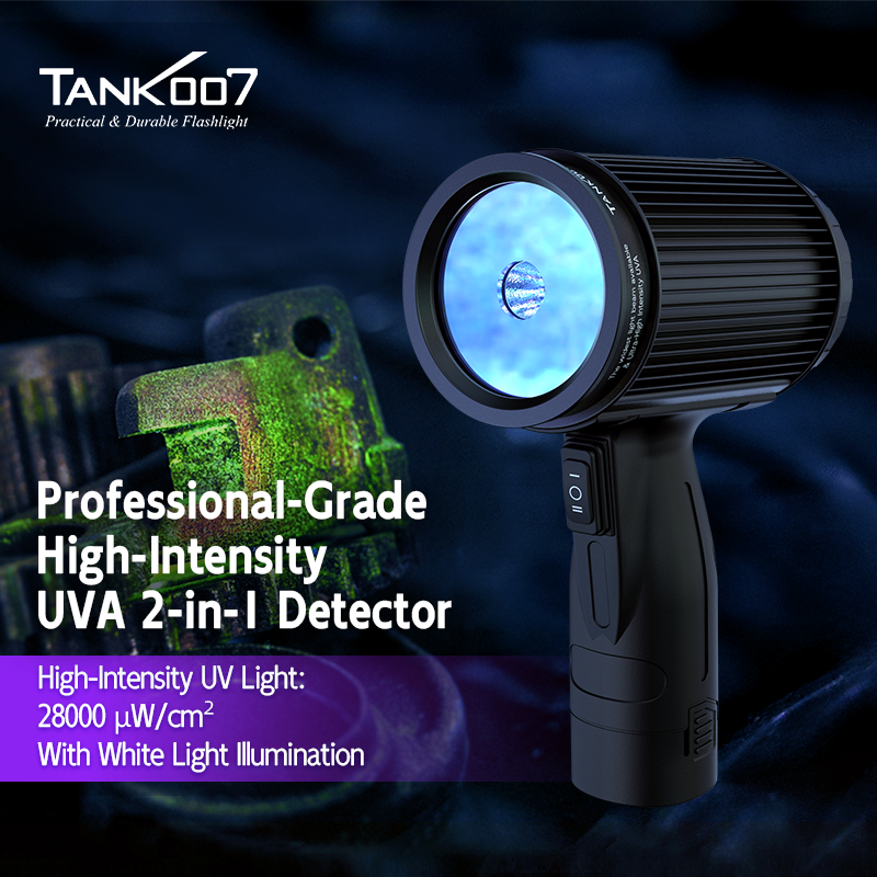 A300KU Industry NDT Torch Light Non-destructive Testing LED 365nm Uv Flashlight Blacklight 2 in 1 UVA Detect Linternas