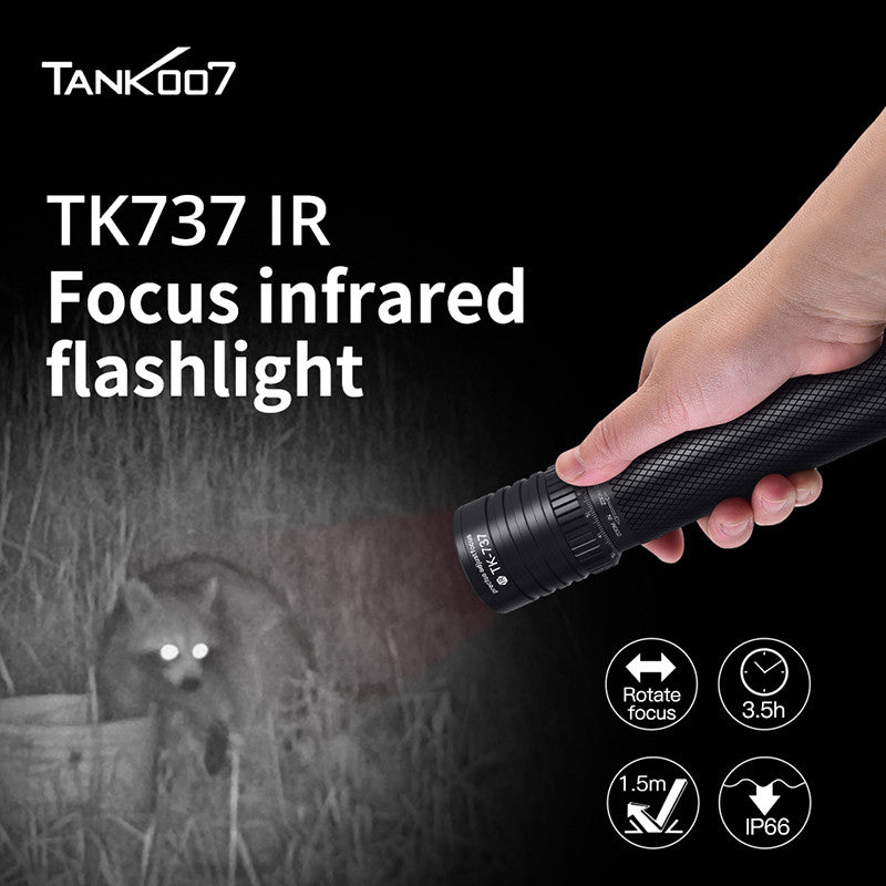 TK737 IR version flashlight for outdoor patrol and animal discovery