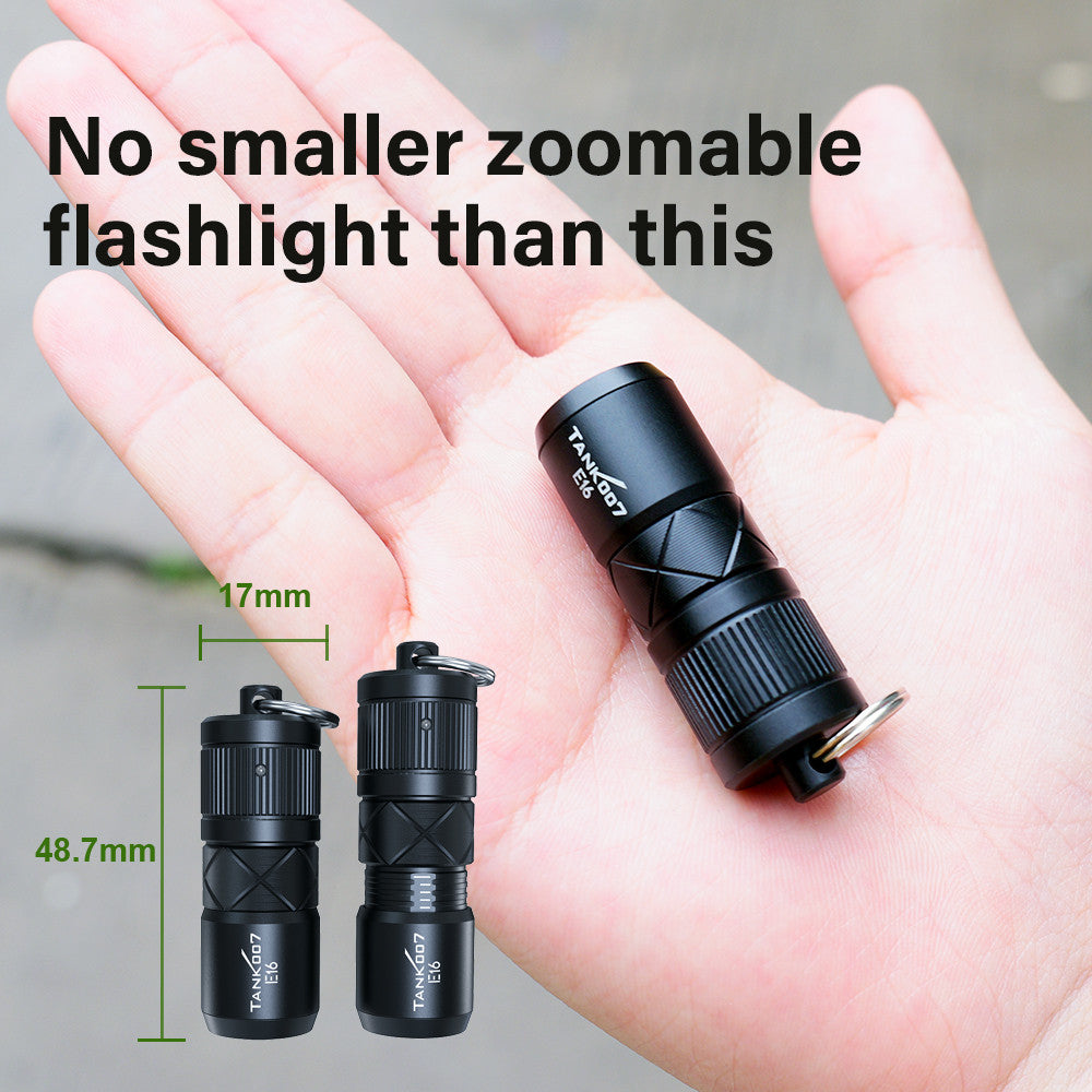 Magnetic mini zoomable flashlight E16