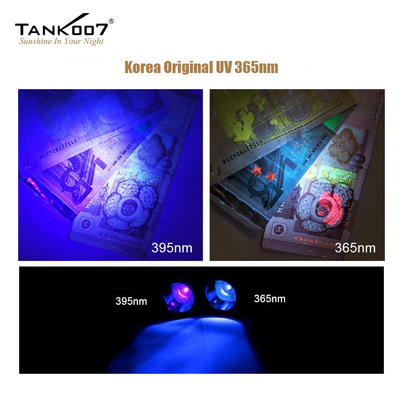 Tank007 UV122 NDT forensic dual LED torch white uv 365 flash light black light flashlight torchlight rechargeable 365nm flashlight uv