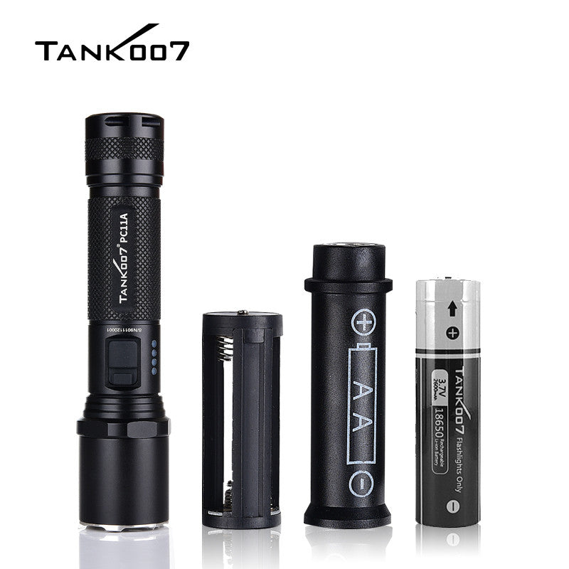 TANK007 PC11A Multi-purpose rechargeable flashlight High power LED direct charging flashlight