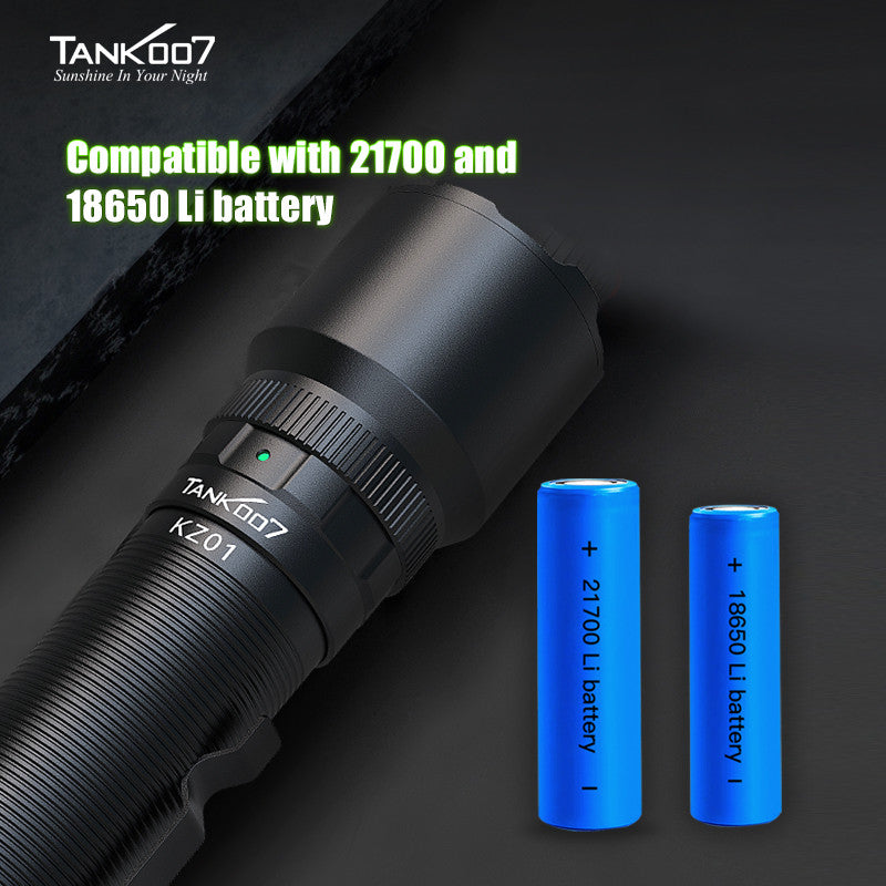 TANK007 KZ01 High Power 20W Waterproof Flash Light Kit Powerful Rechargeable Battery Flashlight