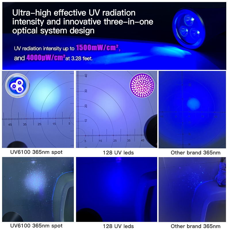 Tank007 UV6100 uv light blacklight dog urine pet stains bed bug detector ultraviolet curing lamp led uv black light