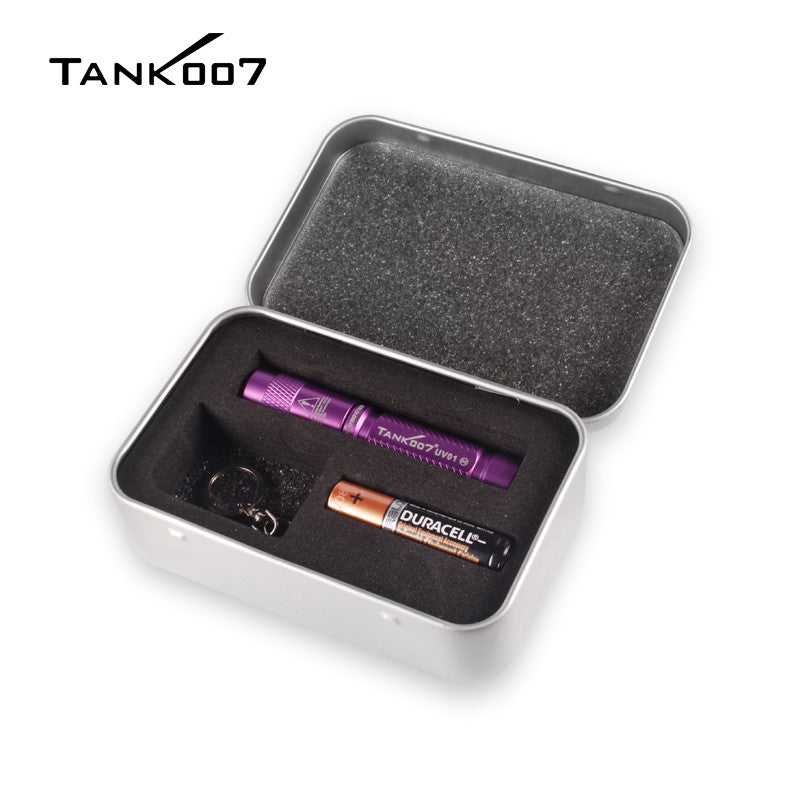 TANK007 UV01 Mini UV Flashlight 365nm Powered By 1*AAA battery for UV Anti-Counterfeit