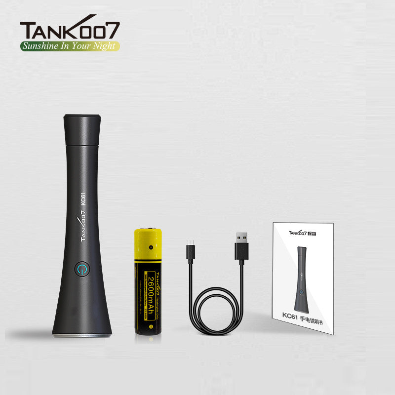 Tank007 KC61 rechargeable multifunctional flash light usb charging mechanic emergency flashing lights torch led cob flashlight