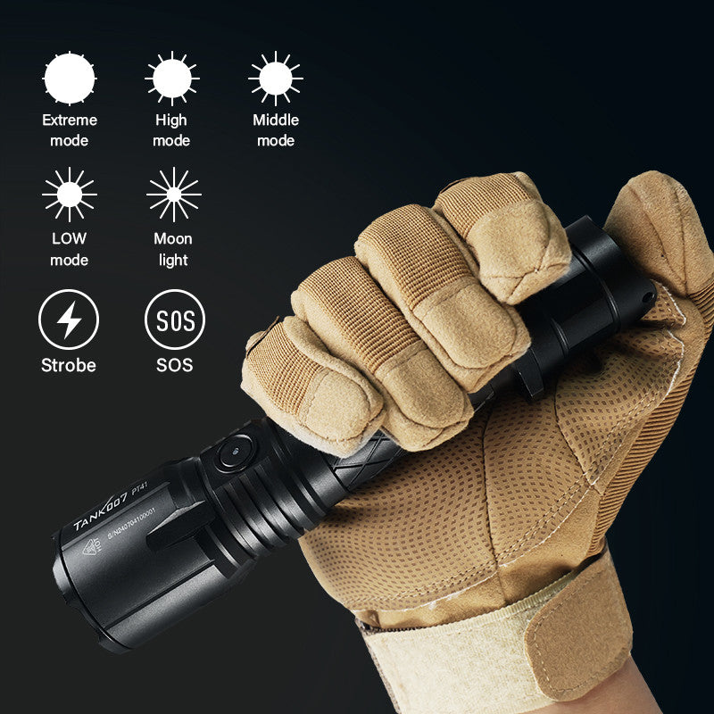 TANK007 new PT41 patrol security dual-use strong light flashlight LED three-switch high-brightness lighting flashlight
