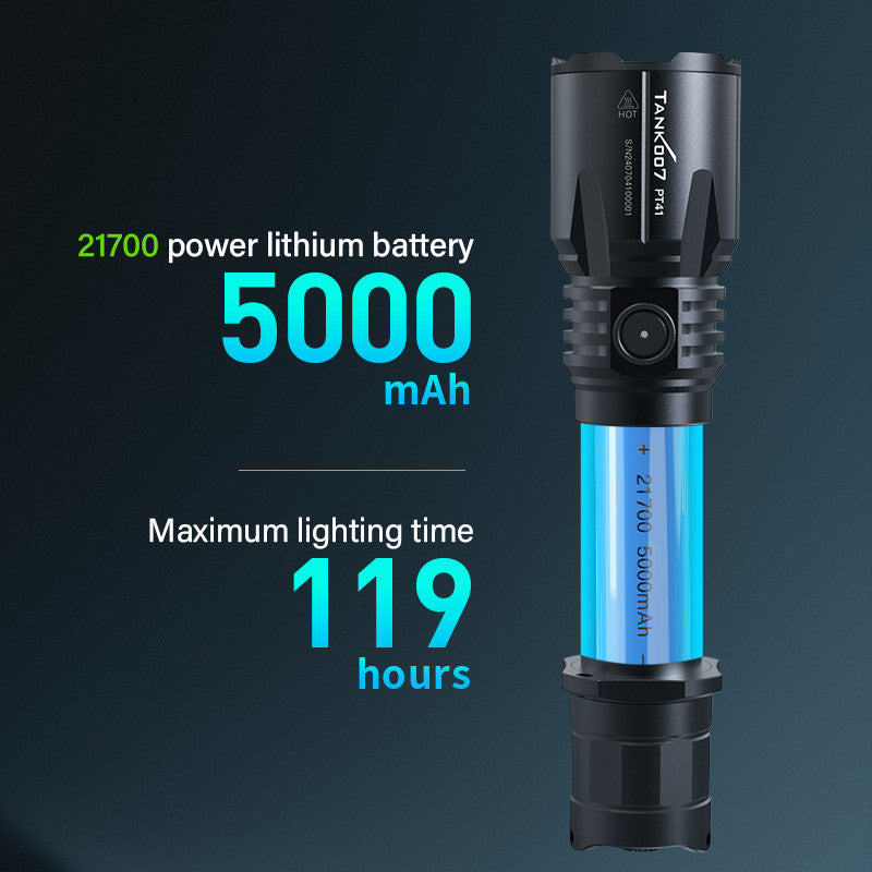 TANK007 new PT41 patrol security dual-use strong light flashlight LED three-switch high-brightness lighting flashlight