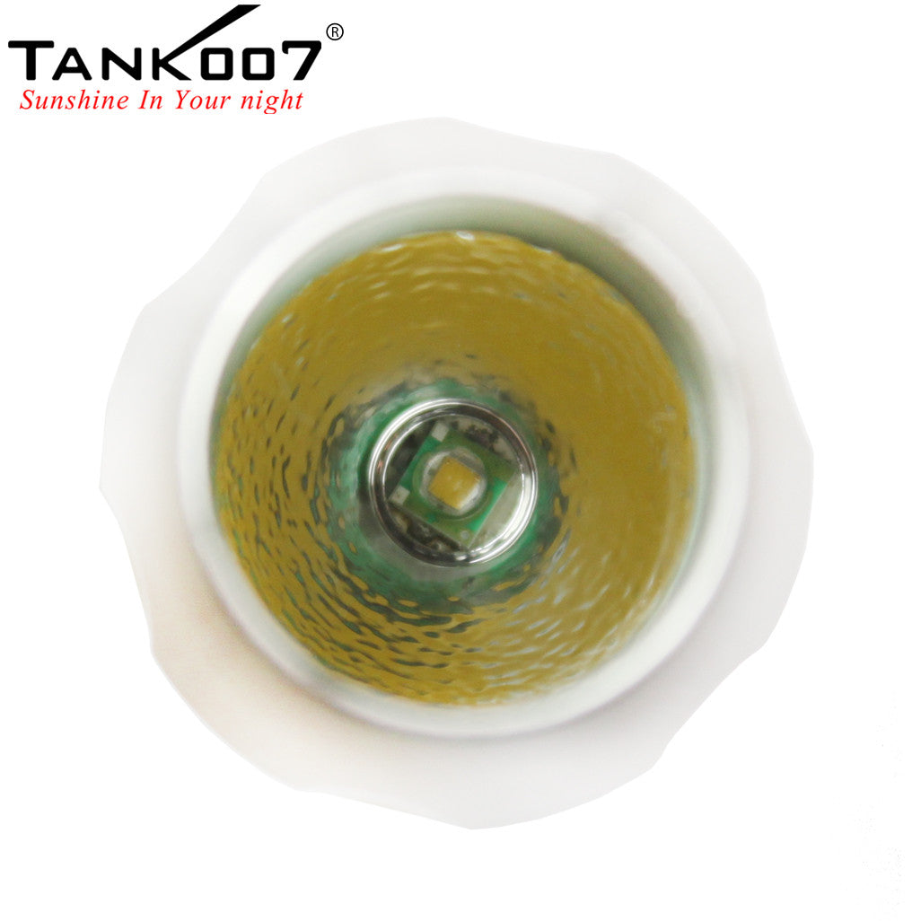 TANK007 J6 LED Antique Gemstone Jewel Jade Flashlight Torch Yellow Light BK