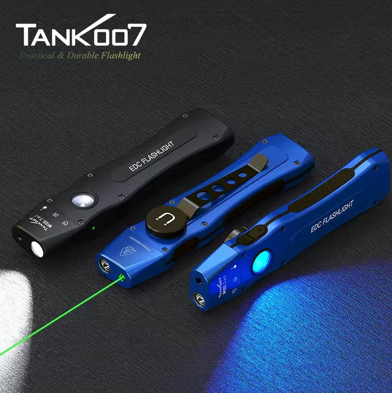 WF02L Portable multi-function flashlight New 3-in-1 magnetic UV green laser ultra-thin strong light flashlight