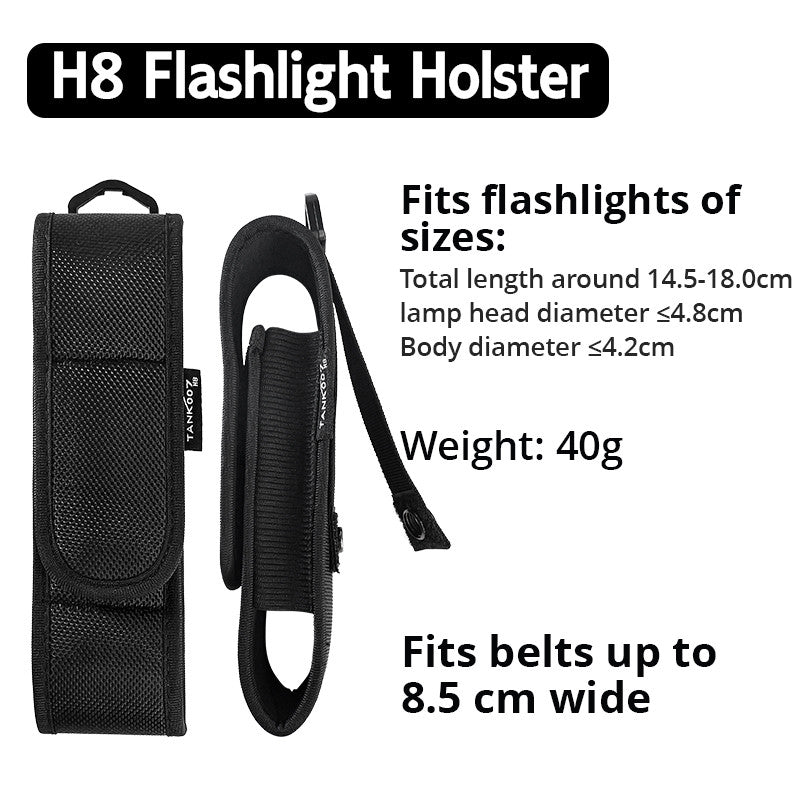 TANK007 NEW High Quality Rubber Nylon LED Flashlight Holster Pouch Torch Holder