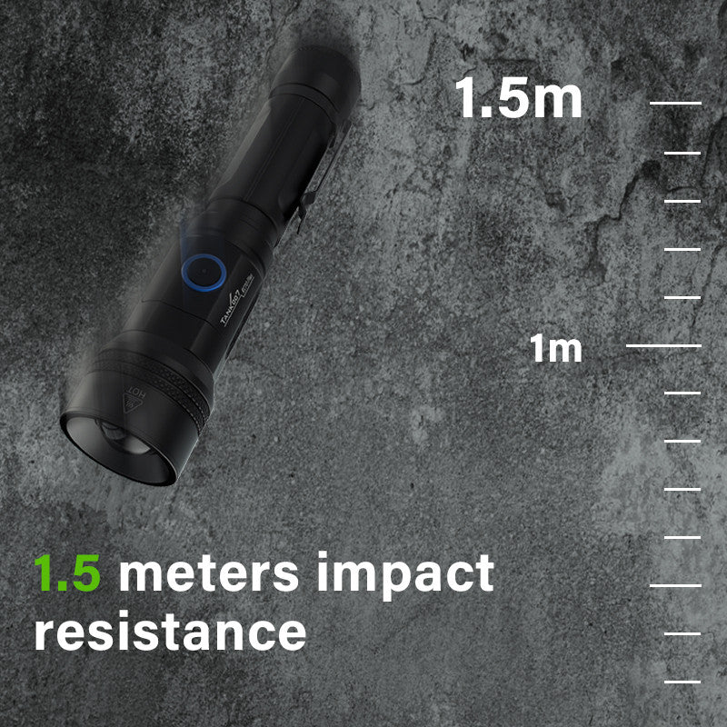 KC70 PLUS Aluminum LED Flashlight High Power Torch Light Long Range Rechargeable 105° Bearing Rotating Working Linternas