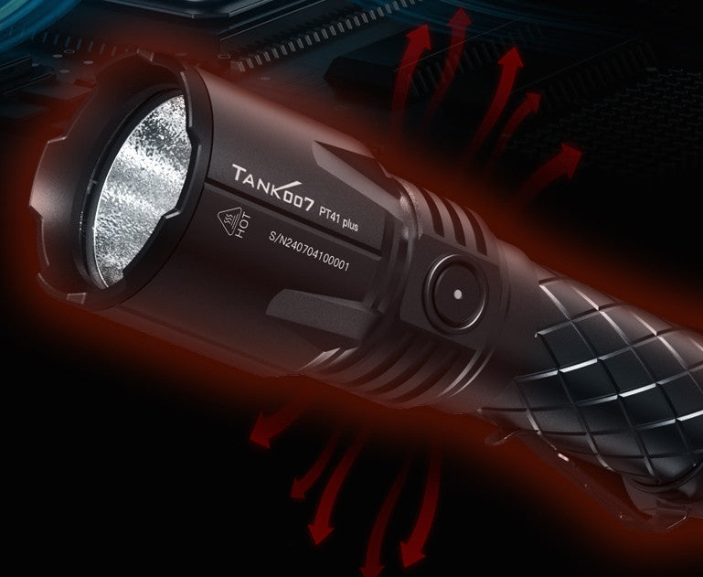 TANK007 PT41Plus patrol security dual-use strong light flashlight LED three-switch high-brightness flashlight