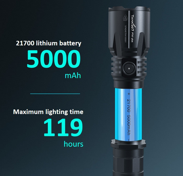 TANK007 PT41Plus patrol security dual-use strong light flashlight LED three-switch high-brightness flashlight