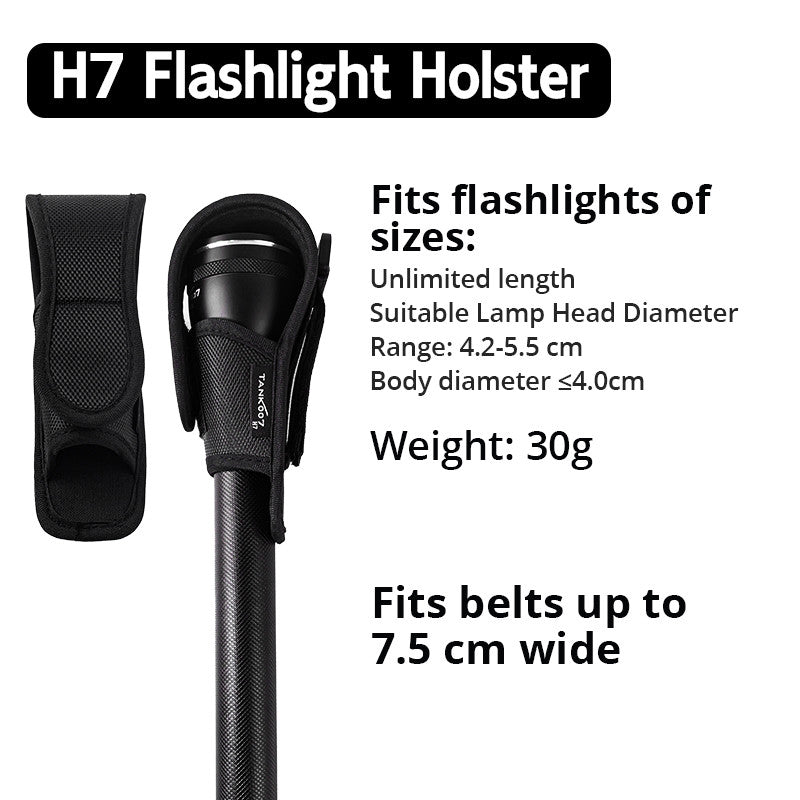 TANK007 NEW High Quality Rubber Nylon LED Flashlight Holster Pouch Torch Holder