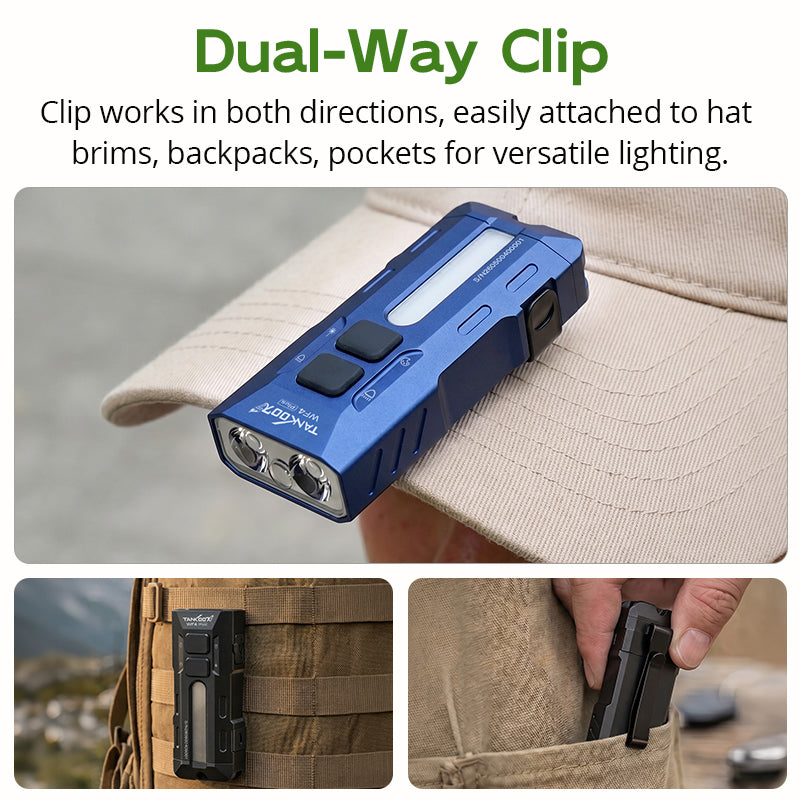 TANK007 WF4 PLUS Edc Flat Flashlight Pocket RGB Light with IR for Outdoor Hiking Hat Magnetic Tiny Mini Torch Light Rechargeable