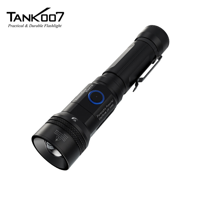 UVA70 365nm ultraviolet black light flashlight, professional-grade uniform ultraviolet light, suitable for industrial non-destructive testing and forensic examination.