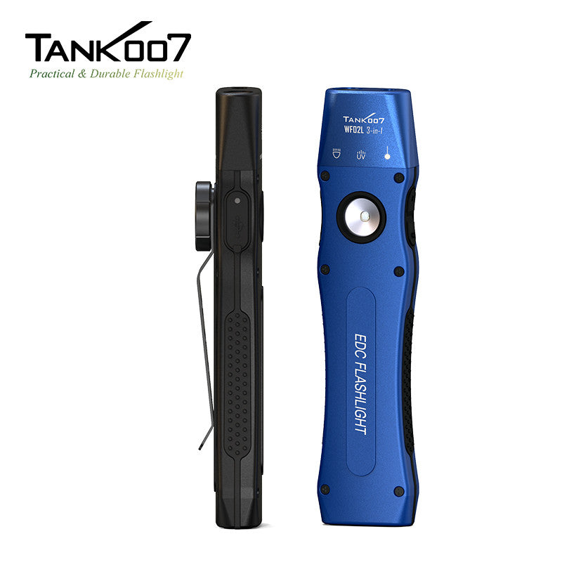 WF02L Portable multi-function flashlight New 3-in-1 magnetic UV green laser ultra-thin strong light flashlight