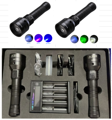 CI06 High Power Inspection Light Forensic Evidence Collection Torch Light Linterna 3 in 1 Forensic Kits Flashlight