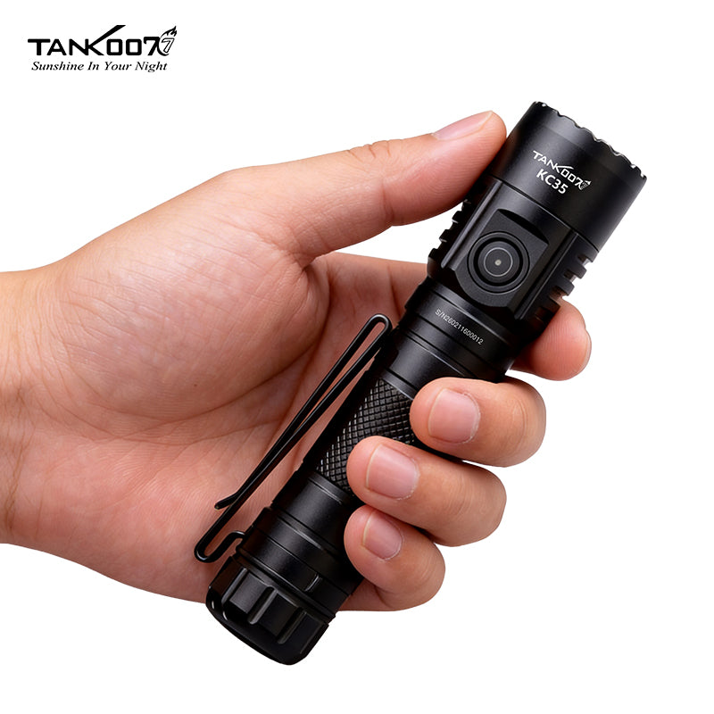 KC35 Waterproof Tactical Flashlight Rechargeable High Power 5000lm Outdoor Linternas Bright Self Defense Torch Light