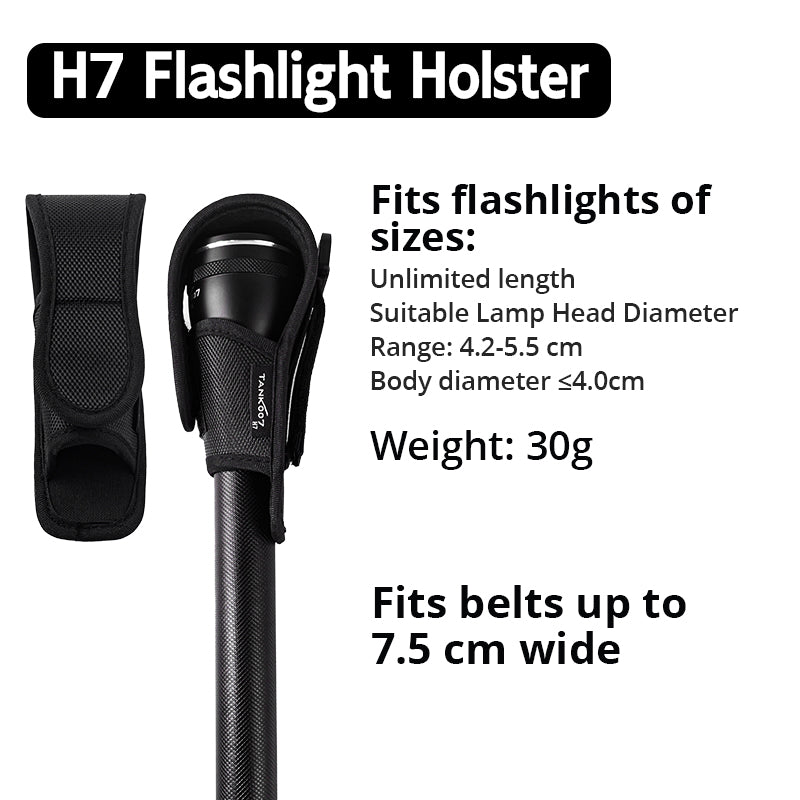 TANK007 NEW High Quality Rubber Nylon LED Flashlight Holster Pouch Torch Holder
