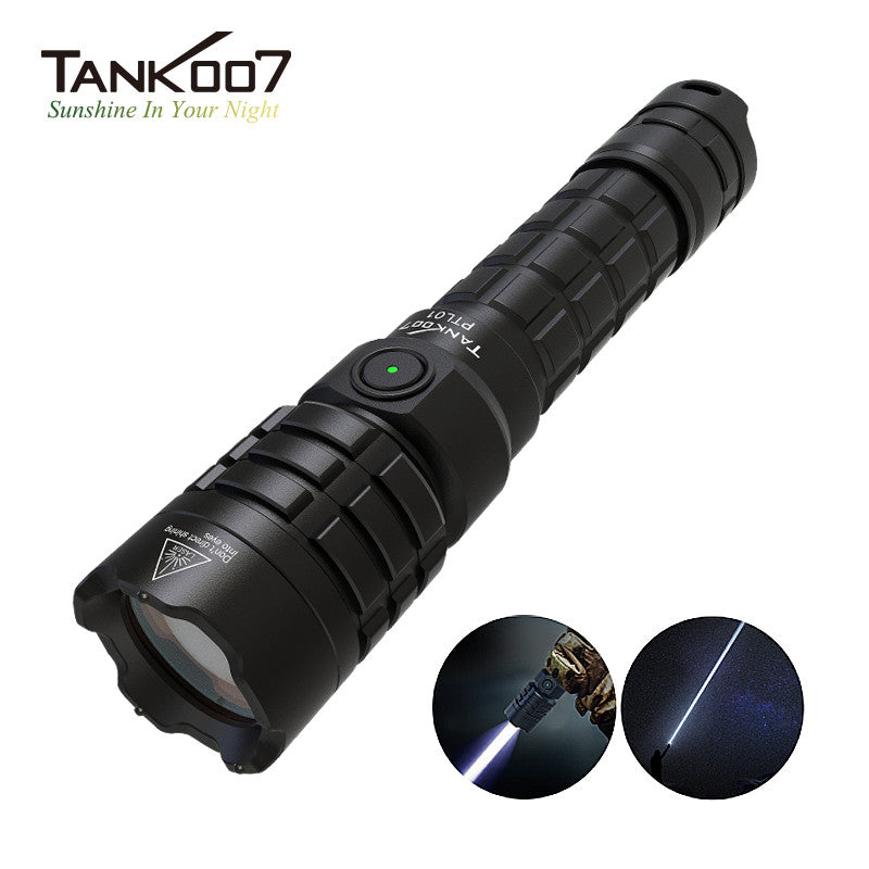 Tank007 PTL01 1400m Powerful Rechargeable LED Laser Mosquito Repellent Flashlight - Powerful White Laser Beam High Performance LED Flashlight
