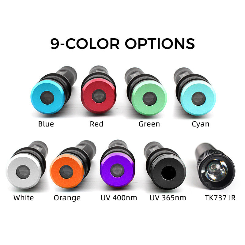CI02V2 KIT PRO（includes two sets of batteries） Forensic 365nm uniform light CSI torchlight even blacklight torch 365 nm multi wavelength LED UV flashlight