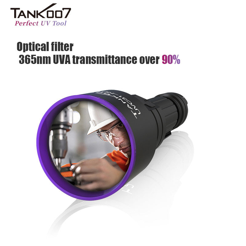TANK007 UVC31 NDT 365nm UV flashlight non destructive testing LED Black Light Portable  Inspection UV Torchlight