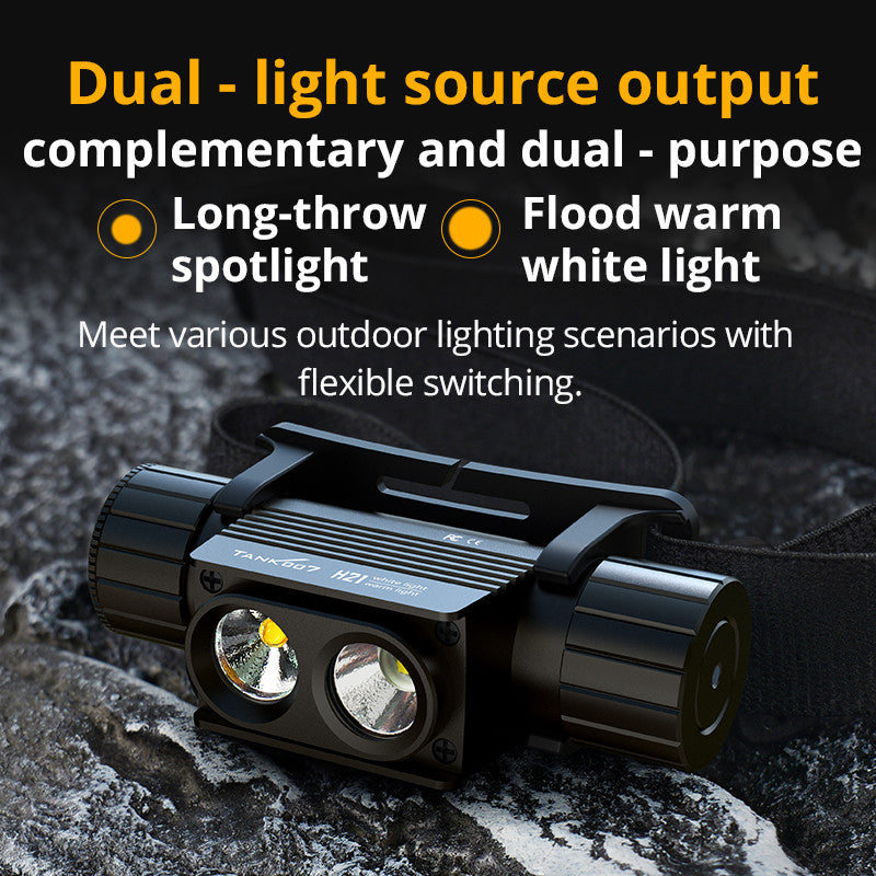 H21 Magnetic Dual Lamp Portable Outdoor Headlamp