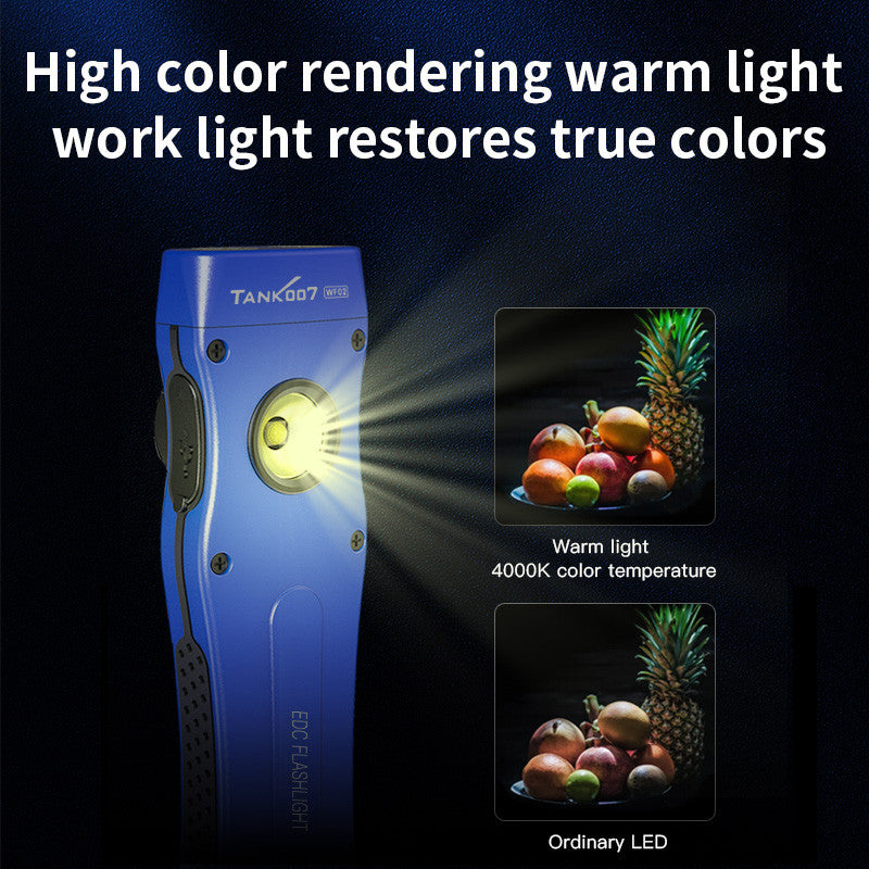 TANK007 Slim Strong Light Flashlight WF02 Rechargeable Pocket Flashlight