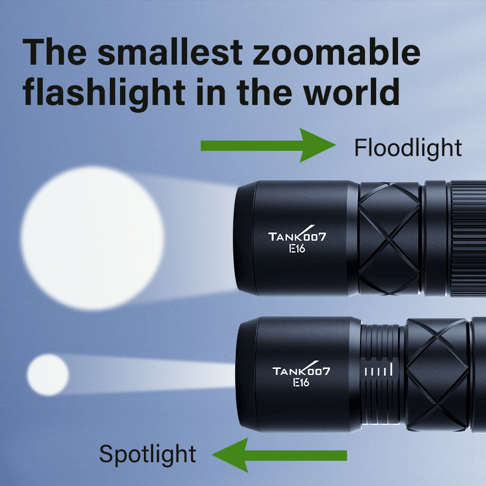 Magnetic mini zoomable flashlight E16