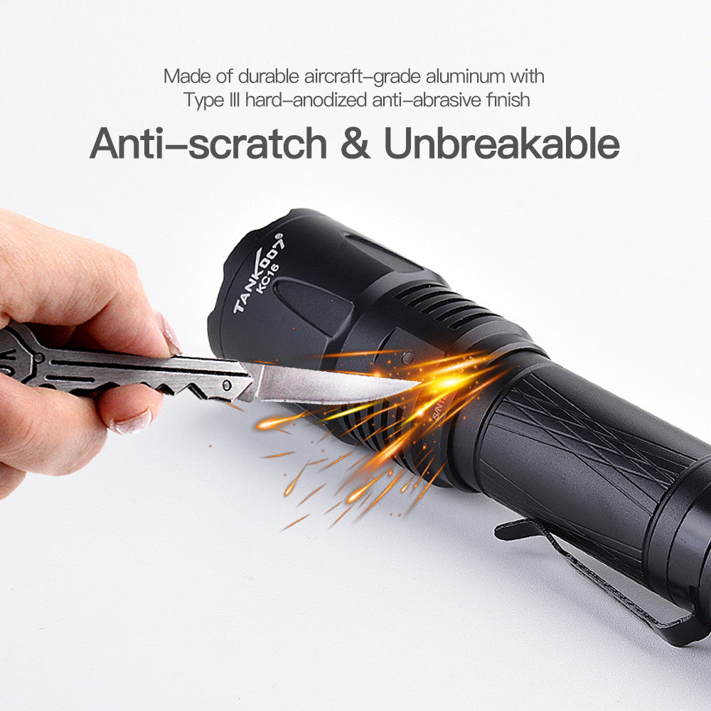 Tank007 KC16 High Power USB Rechargeable Flashlight 21700 Multi-Purpose LED Flashlight