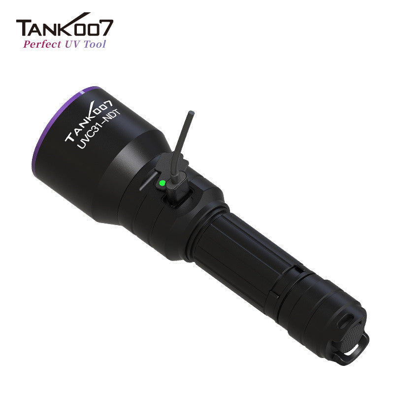 TANK007 UVC31 NDT 365nm UV flashlight non destructive testing LED Black Light Portable  Inspection UV Torchlight