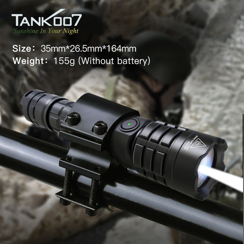 Tank007 PTL01 1400m Powerful Rechargeable LED Laser Mosquito Repellent Flashlight - Powerful White Laser Beam High Performance LED Flashlight