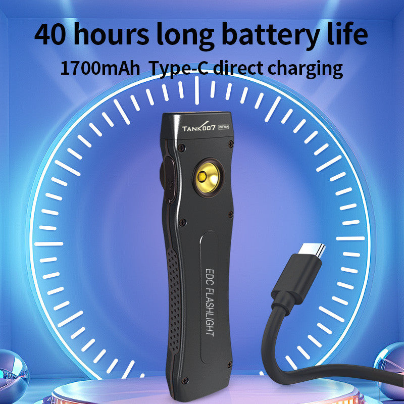 TANK007 Slim Strong Light Flashlight WF02 Rechargeable Pocket Flashlight