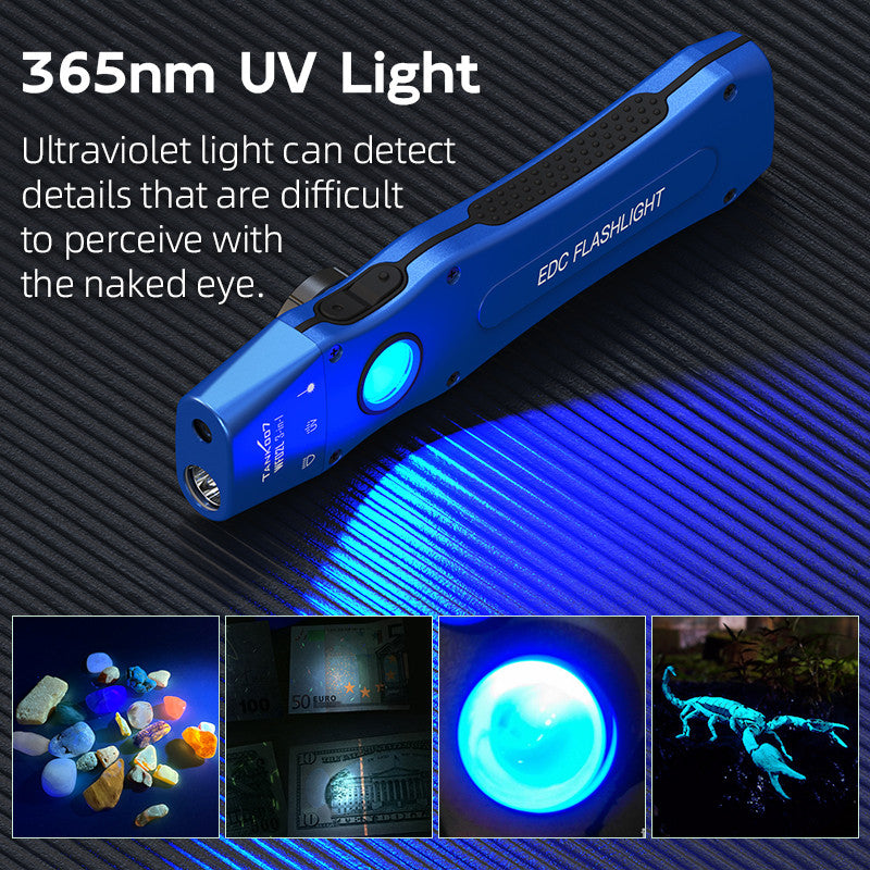 WF02L Portable multi-function flashlight New 3-in-1 magnetic UV green laser ultra-thin strong light flashlight