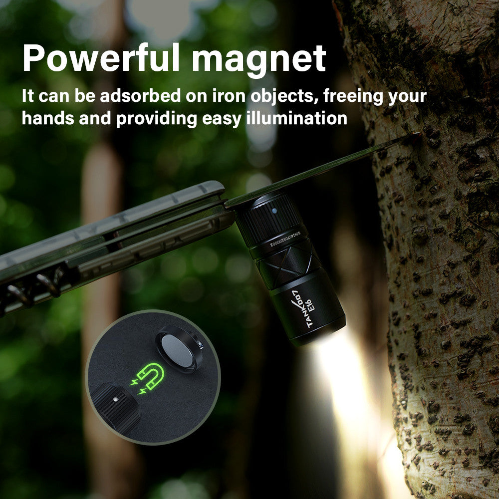 Magnetic mini zoomable flashlight E16