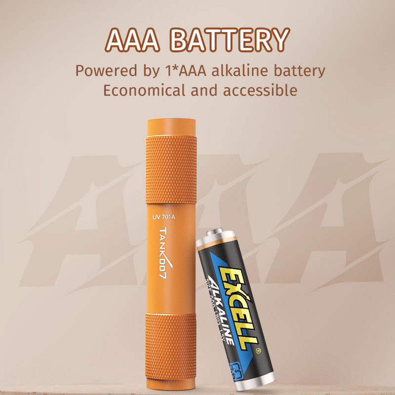 TANK007 UV701A Portable Mini UV Flashlight 365nm