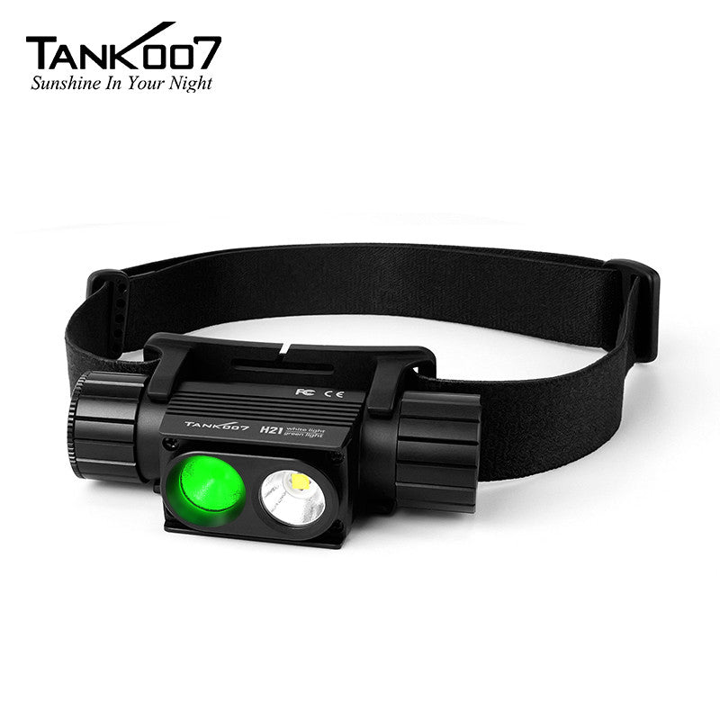 H21G uniform green light double lamp headlight high power outdoor mountaineering
