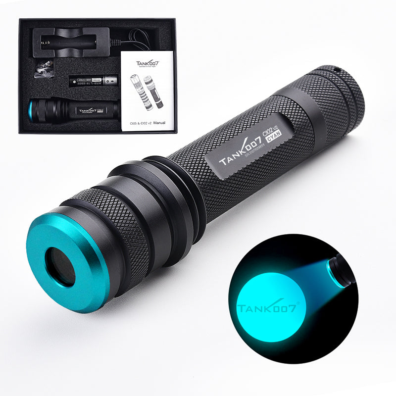 Tank007 CI02V2 Forensic 365nm uniform light CSI torchlight even blacklight torch 365 nm multi wavelength LED UV flashlight CI02V2 KIT PRO