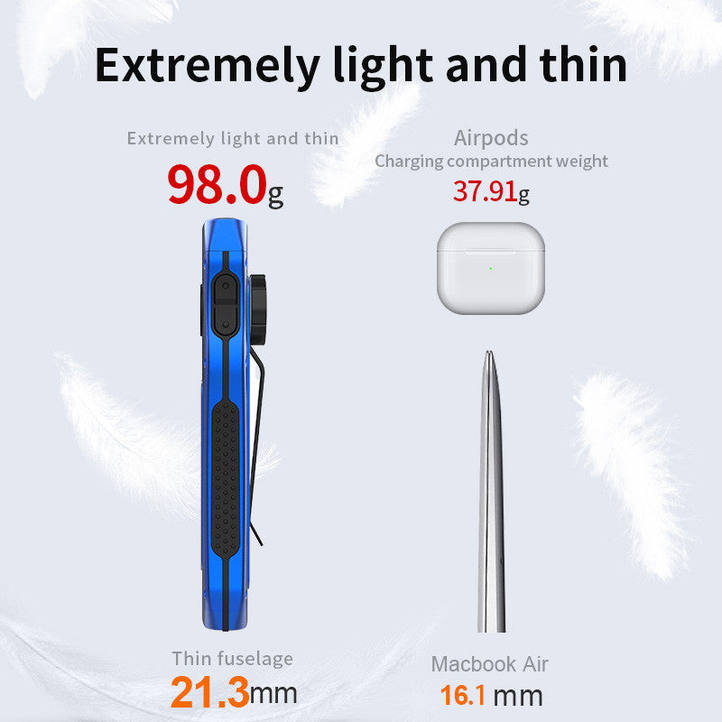 TANK007 Slim Strong Light Flashlight WF02 Rechargeable Pocket Flashlight