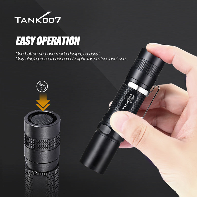 Tank007 UV320 uv anti-counterfeiting blacklight torch 365nm black light flashlights LED ultraviolet flash light 365 nm uv flashlight