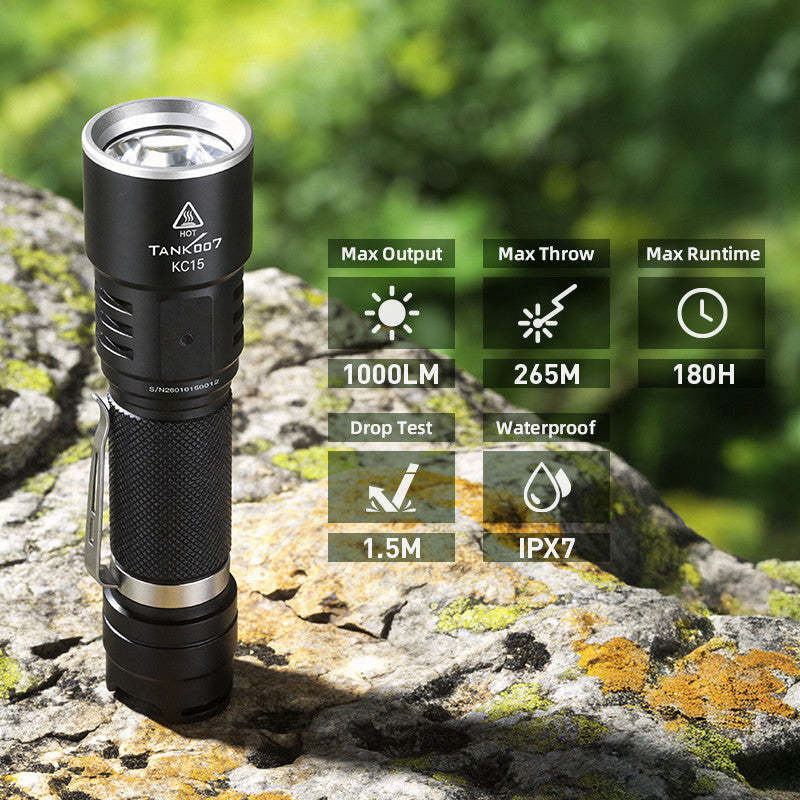 KC15 High power USB rechargeable Multi-mode Outdoor flashlight
