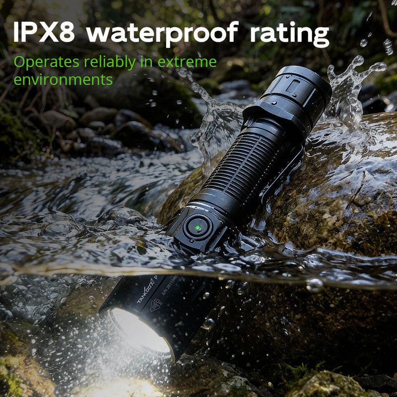 PT42 Plus High Power Tactical Flashlight Outdoor Waterproof 2060LM Three Color Green Red Light Torch Light Rechargeable