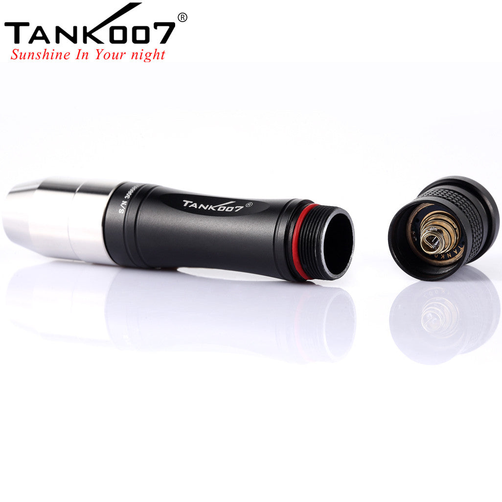 TANK007 TK568 LED Antique Gemstone Jewel Jade Flashlight Torch Yellow Light