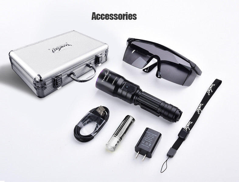 TANK007 UVC31 UV LED Flashlight 365nm 5W high power UV torch